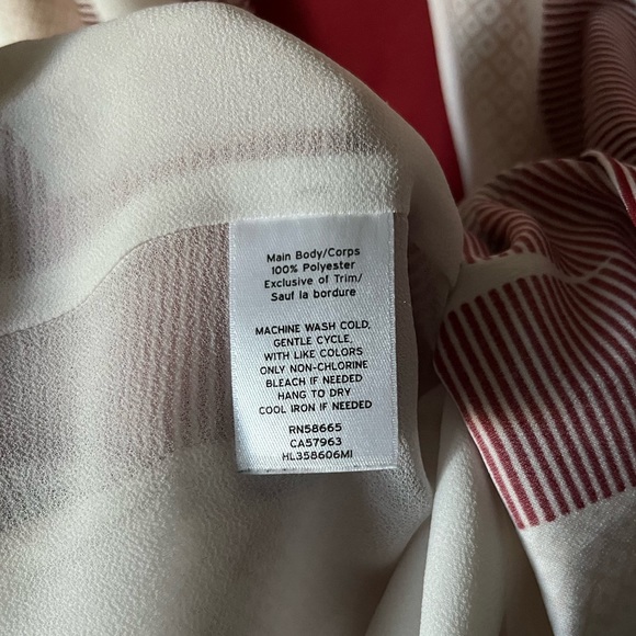 EUC NORDSTROM Trouve White Black Red Shift Dress Size Large - Picture 4 of 7